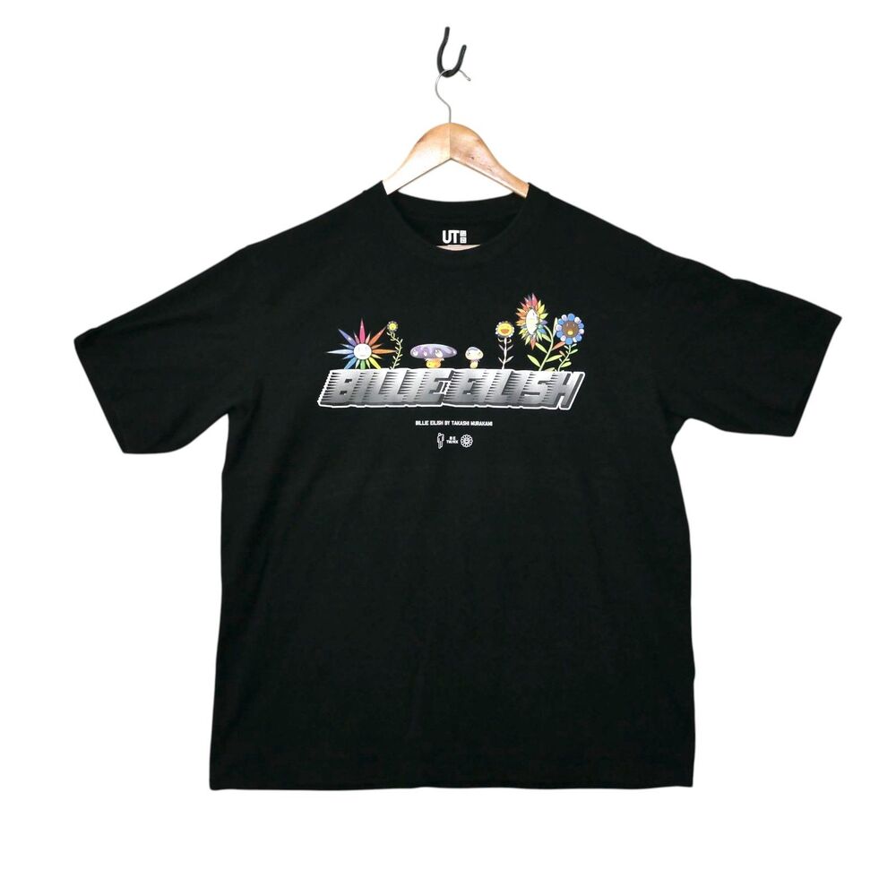 UNIQLO x Billie Eilish x Takashi Murakami Graphic T Shirt Sz Large Merch Black